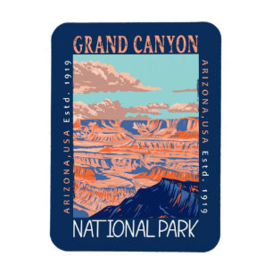 Magnet Flexible  Grand Canyon National Park Arizona Distressed 