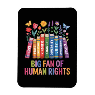 Magnet Flexible Grand Fan Des Droits De L'Homme 