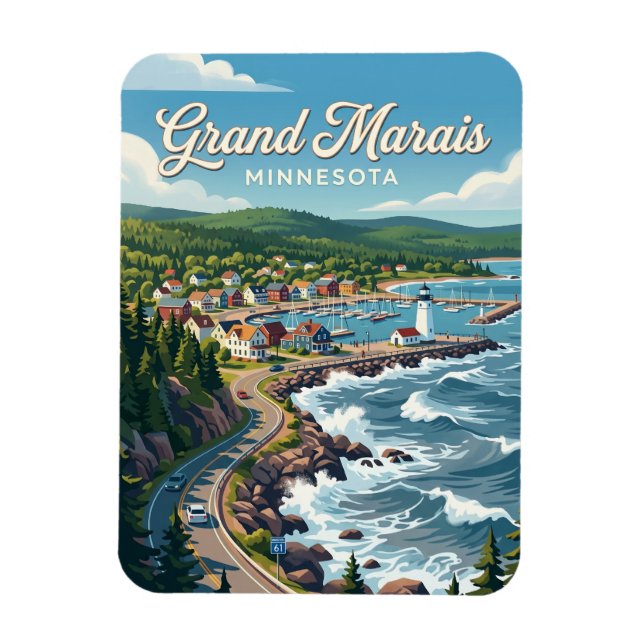 Magnet Flexible Grand Marais États-Unis (Vertical)