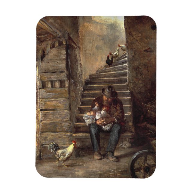 Magnet Flexible Grand-Père S'Occupe De Son Petit-Fils (Vertical)