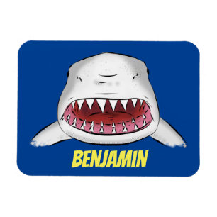 Magnet Flexible Grand requin blanc moyen dessin animé