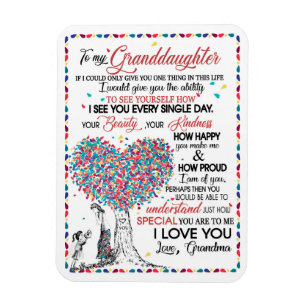 Magnet Flexible Granddaughter Lovers   Letter To My Granddaughter