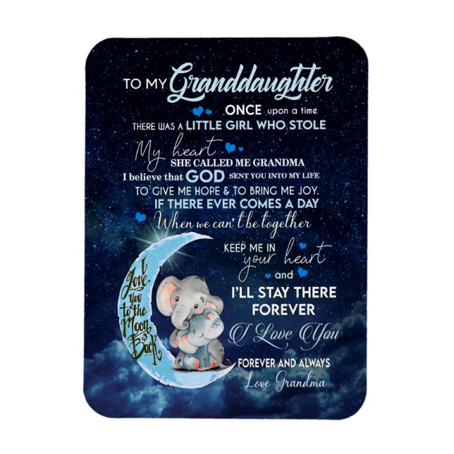 Magnet Flexible Granddaughter Lovers | Letter To My Granddaughter (Vertical)