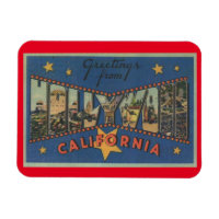 Grande lettre saluant Hollywood California Stars