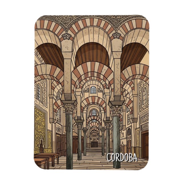 Magnet Flexible Grande Mosquée de Cordoue Espagne (Vertical)