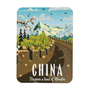 Magnet Flexible Grande muraille de la Chine poster de voyage