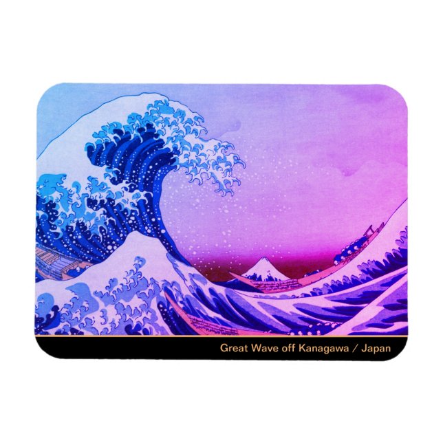Magnet Flexible Grande vague au large de Kanagawa & Art japonais / (Horizontal)