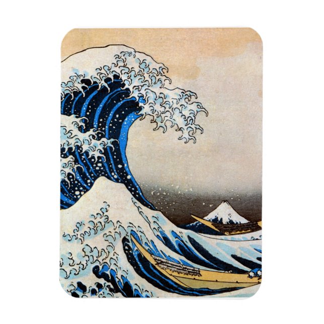 Magnet Flexible Grande vague, Hokusai, Ukiyo-e (Vertical)