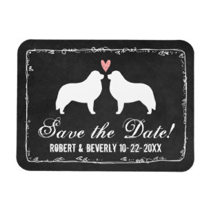 Magnet Flexible Grandes Pyrénées Silhouettes Mariage Enregistrer l