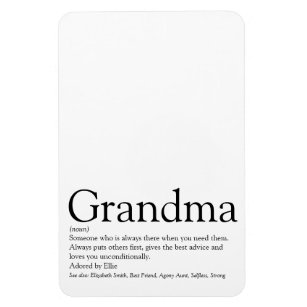 Magnet Flexible Grandma grand-mère Cool noire et blanche