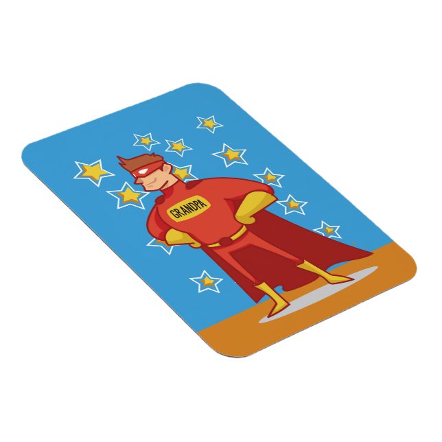 Magnet Flexible Grandpa Superhero on Father's Day (Côté Droit)