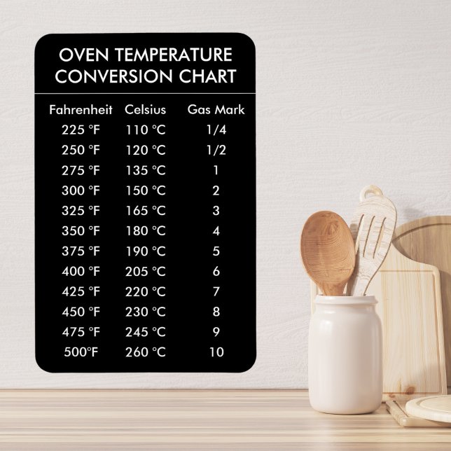 Magnet Flexible graphique de conversion de température du four noi (conversion chart celsius Fahrenheit gift for cook gift for baker kitchen gift idea)