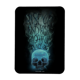 Magnet Flexible Graphique de crâne et fumée "Levez-vous"