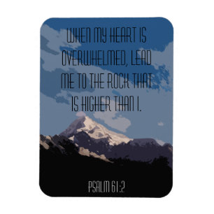 Magnet Flexible Graphique de montagne de citation de vers de bible