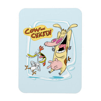 Magnet Flexible Graphique de rire de vache et de poulet