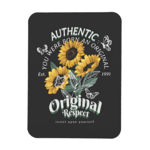Magnet Flexible Graphique des tournesols et papillons
