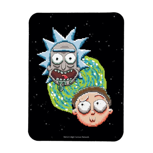 Magnet Flexible Graphique du portail Pixelverse Rick and Morty (Vertical)