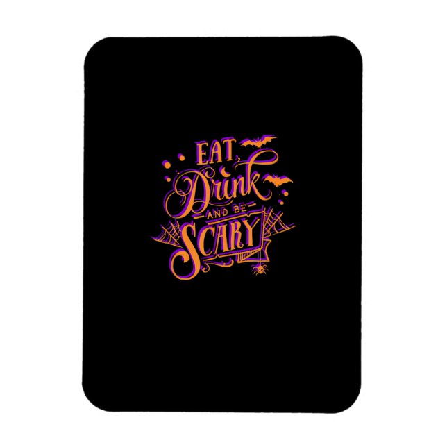 Magnet Flexible Graphique Manger Boire Et Être Effrayant Fête Hall (Vertical)