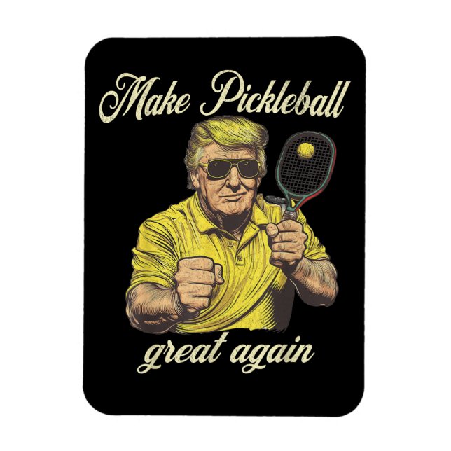 Magnet Flexible Graphiques drôles pour amateurs de Pickle Ball (Vertical)