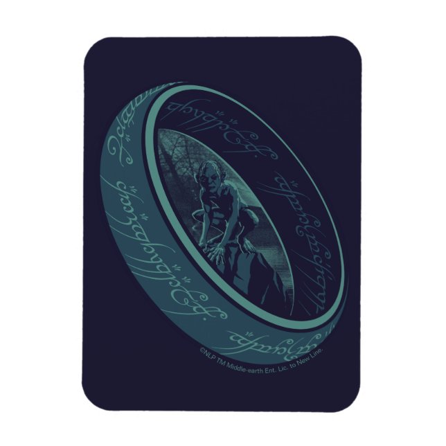 Magnet Flexible Graphisme de GOLLUM™ avec l'ANNEAU UNIQUE™ (Vertical)