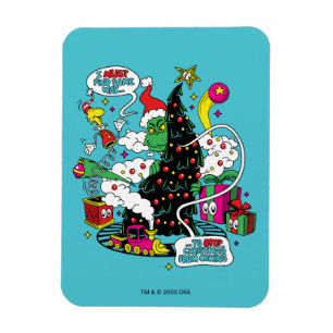 Magnet Flexible Graphisme de Noël coloré de Grinch