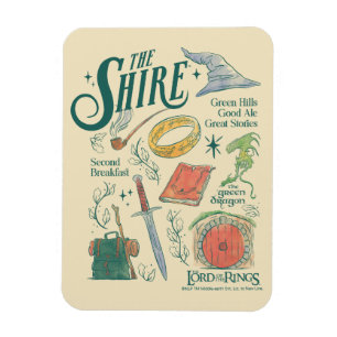 Magnet Flexible Graphisme en collage aquarelle THE SHIRE™