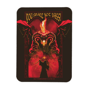 Magnet Flexible Graphisme GANDALF™ contre Balrog "Vous ne passerez