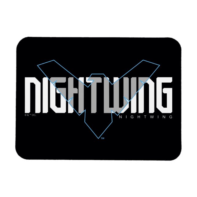Magnet Flexible Graphisme Hi-Tech au nom de Nightwing (Horizontal)