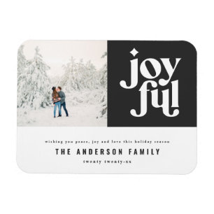 Magnet Flexible graphisme moderne minimaliste joyeux noir