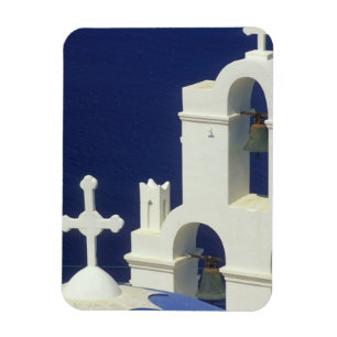Magnet Flexible Grèce, Santorin. Vue d'une église grecque et