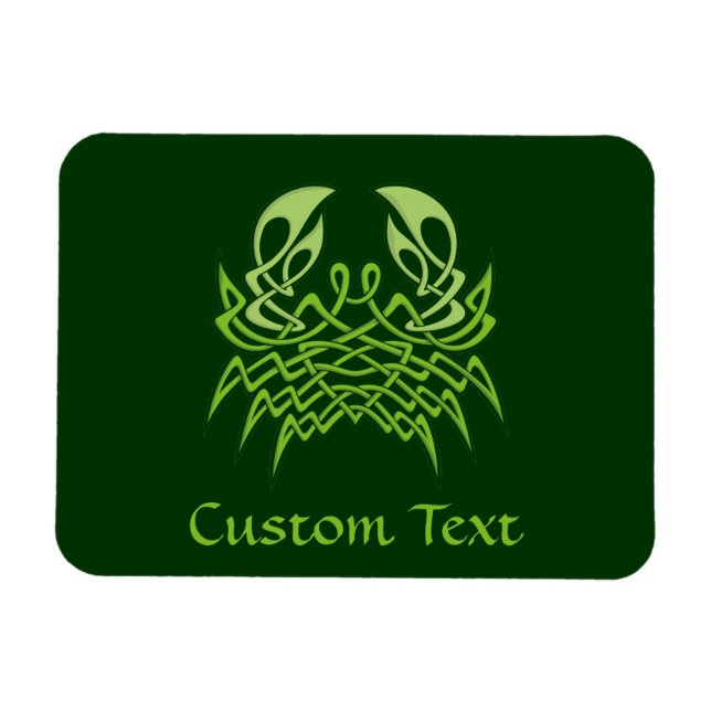 Magnet Flexible Green crab Celtic Knot (Horizontal)