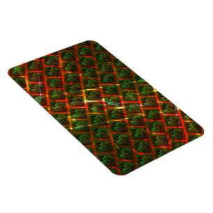 Magnet Flexible 'Green fit eyes', scratches or red grid.