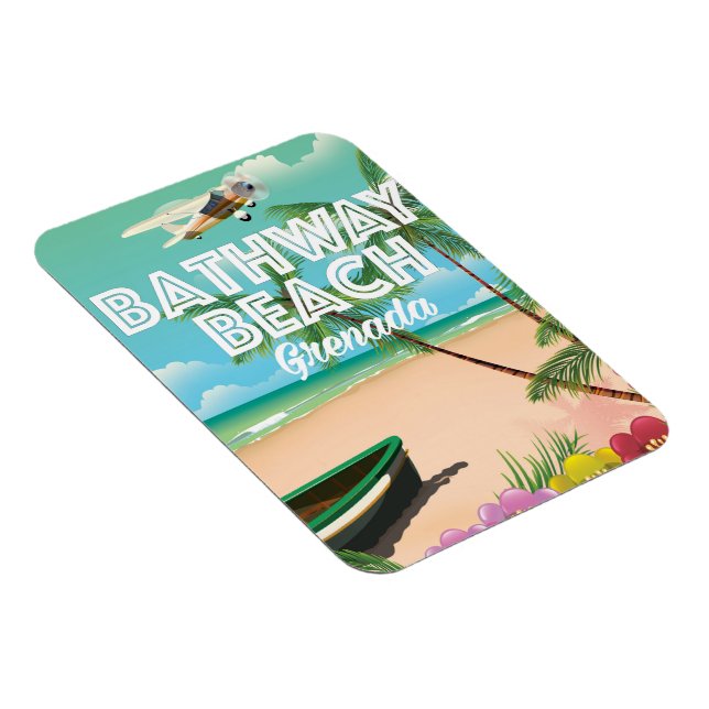 Magnet Flexible Grenade Bathway beach Travel Poster (Côté Droit)