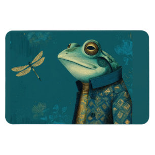 Magnet Flexible Grenouille élégante & Libellule - Animal surréalis