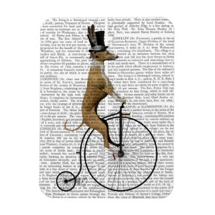 Magnet Flexible Greyhound sur Black Penny Farthing Bike