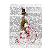 Greyhound sur Red Penny Farthing Bike