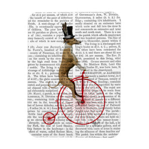 Magnet Flexible Greyhound sur Red Penny Farthing Bike