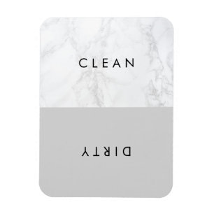 Magnet Flexible Gris clair et Marbre blanc Typographie moderne