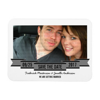 Magnet Flexible Gris ruban photo Enregistrer l'aimant de date