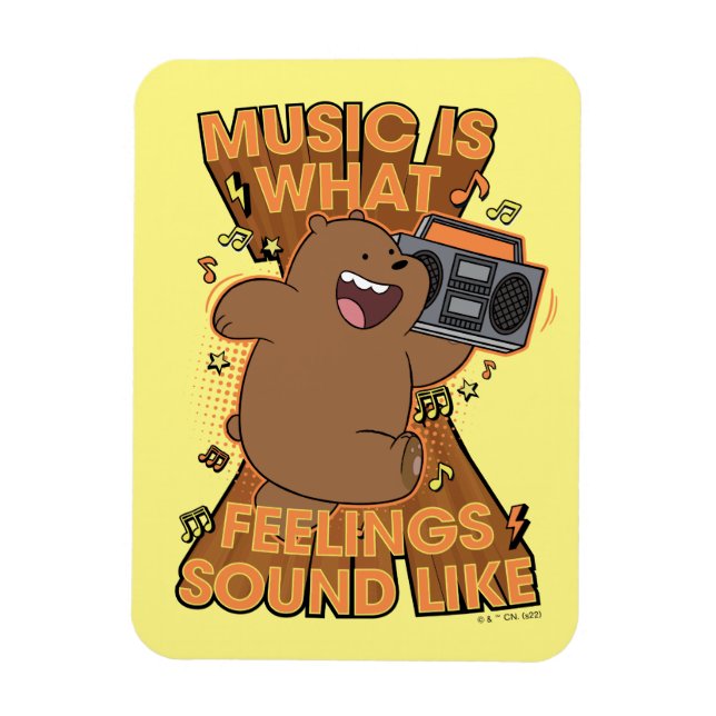 Magnet Flexible Grizz - La musique est ce que les sentiments resse (Vertical)