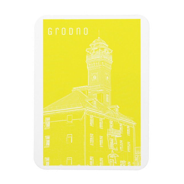 Magnet Flexible Grodno Belarus Architecture City View Water Tower (Vertical)