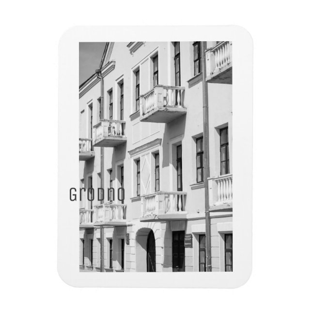 Magnet Flexible Grodno Biélorussie Architecture Minimalisme Monoch (Vertical)