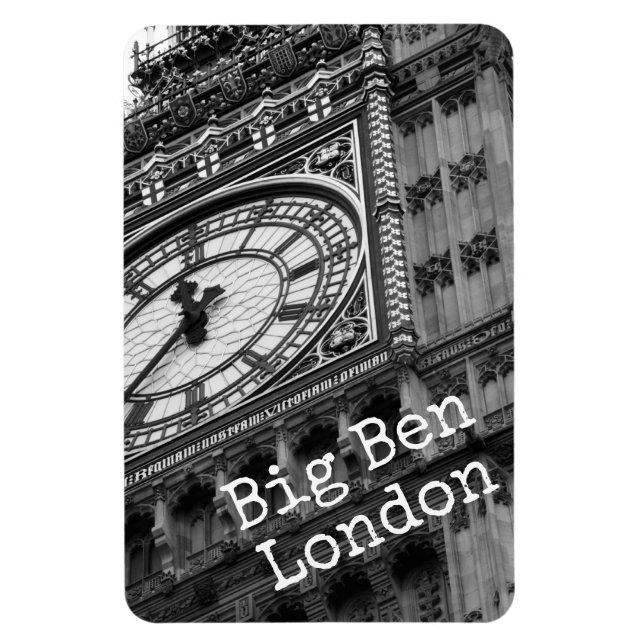 Magnet Flexible Gros plan de Big Ben, Londres, personnalisation (Vertical)