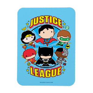 Magnet Flexible Groupe de la Ligue de la justice de Chibi