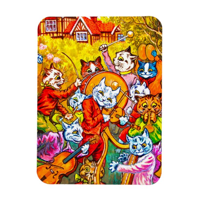 Magnet Flexible Groupe musical de chats (Vertical)