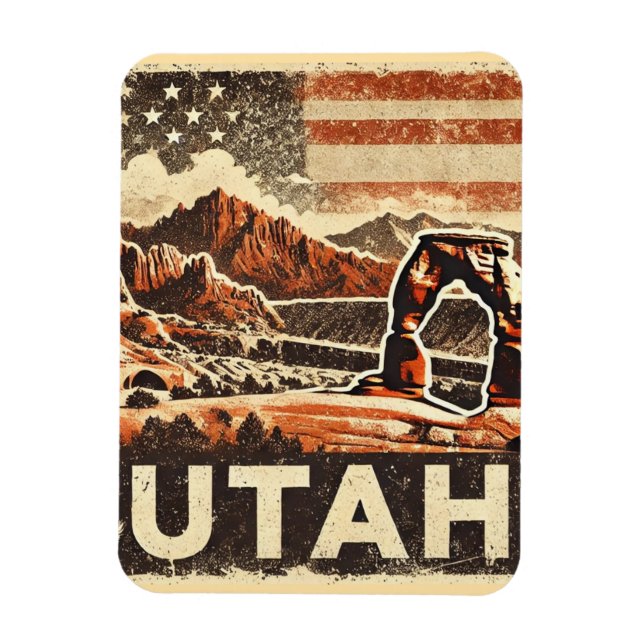 Magnet Flexible Grunge Utah (Vertical)