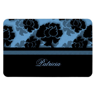 Magnet Flexible Grungy Floral Décadence Flexi Aimant, Bleu
