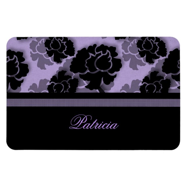 Magnet Flexible Grungy Floral Decadence Flexi Magnet, Lilac (Horizontal)