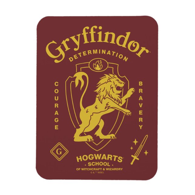 Magnet Flexible GRYFFINDOR™ Détermination Courage Bravoure Armoiri (Vertical)