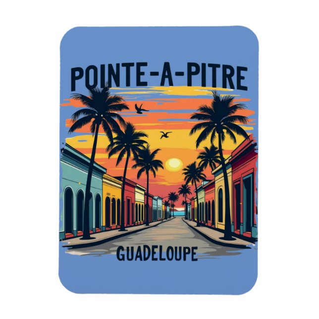 Magnet flexible Guadeloupe – Souvenir coucher de s (Vertical)